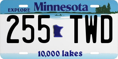 MN license plate 255TWD