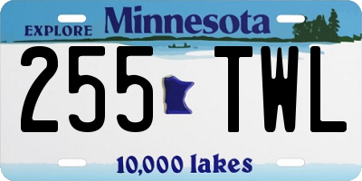 MN license plate 255TWL