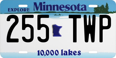 MN license plate 255TWP
