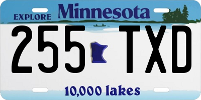 MN license plate 255TXD