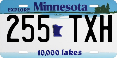 MN license plate 255TXH