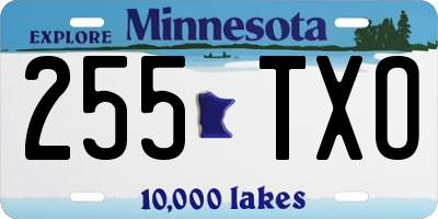MN license plate 255TXO