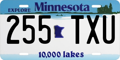 MN license plate 255TXU