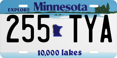 MN license plate 255TYA