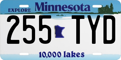 MN license plate 255TYD