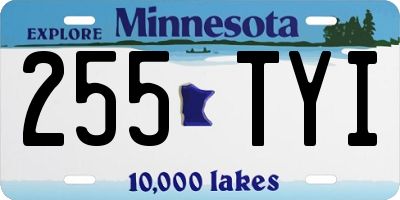MN license plate 255TYI
