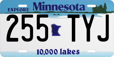 MN license plate 255TYJ