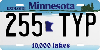 MN license plate 255TYP