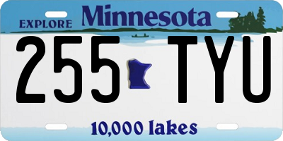 MN license plate 255TYU