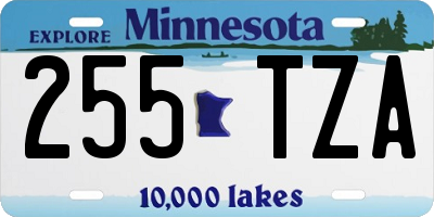 MN license plate 255TZA