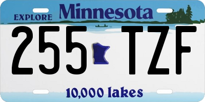 MN license plate 255TZF