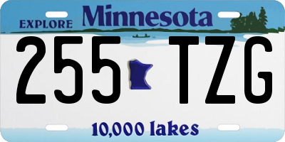 MN license plate 255TZG
