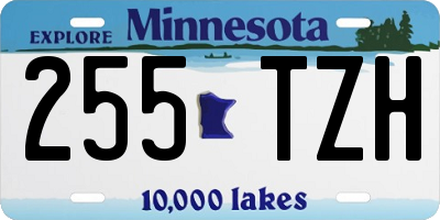 MN license plate 255TZH