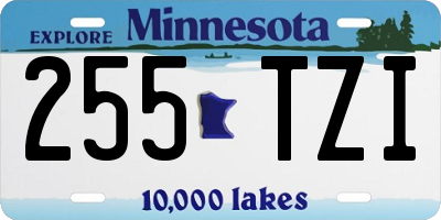 MN license plate 255TZI