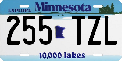 MN license plate 255TZL