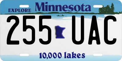 MN license plate 255UAC