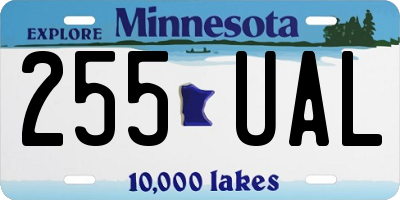 MN license plate 255UAL