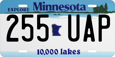 MN license plate 255UAP