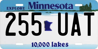 MN license plate 255UAT