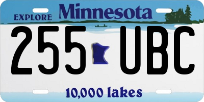 MN license plate 255UBC