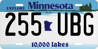 MN license plate 255UBG