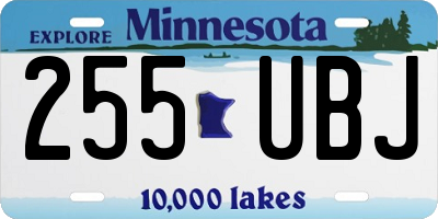 MN license plate 255UBJ