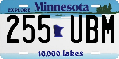 MN license plate 255UBM