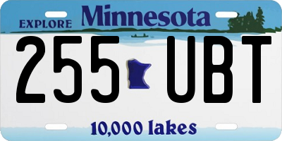 MN license plate 255UBT