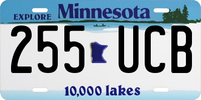 MN license plate 255UCB