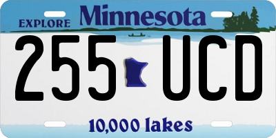 MN license plate 255UCD