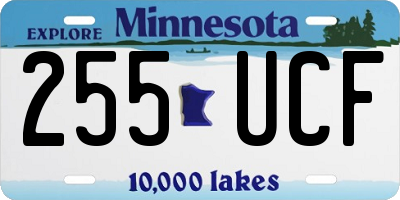 MN license plate 255UCF