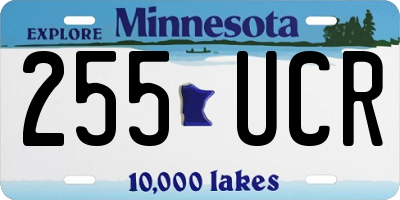 MN license plate 255UCR