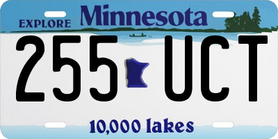MN license plate 255UCT