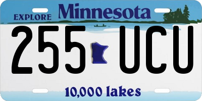 MN license plate 255UCU