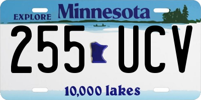 MN license plate 255UCV