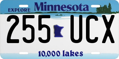 MN license plate 255UCX