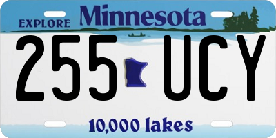 MN license plate 255UCY