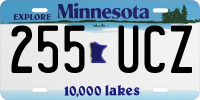MN license plate 255UCZ