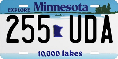 MN license plate 255UDA