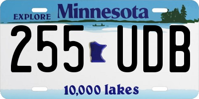 MN license plate 255UDB