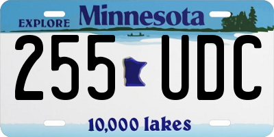 MN license plate 255UDC