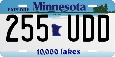 MN license plate 255UDD