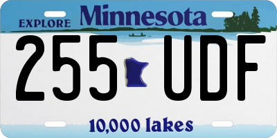 MN license plate 255UDF