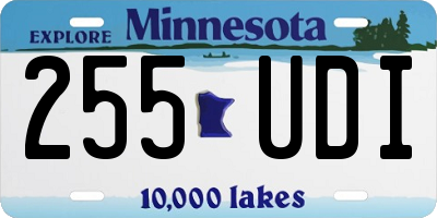 MN license plate 255UDI