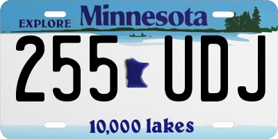 MN license plate 255UDJ