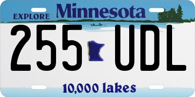 MN license plate 255UDL