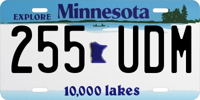 MN license plate 255UDM