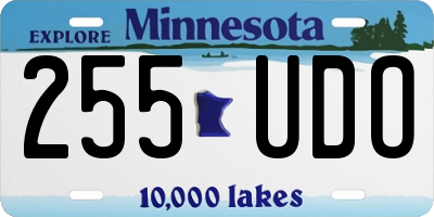 MN license plate 255UDO