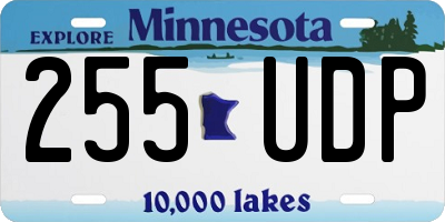 MN license plate 255UDP