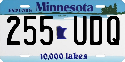 MN license plate 255UDQ